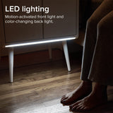 Sobro Smart Side/Nightstand Table - with Cooling Drawer, Wireless Charging, Bluetooth Speakers, USB-C and 120V outlets, LED Light, Wood/White sobro