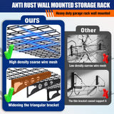 CVGFDR 2x6ft Garage Wall Shelving, 600BLS Heavy Duty Garage Shelving Wall Mounted, Floating Shelves, Storage Shelves, Easy Assembly Pallet Racking, Metal Rack for Kitchen, Basement, Black CVGFDR