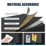 71" Tall Metal Storage Cabinet with 2 Doors and 4 Adjustable Shelves, 5-Tier Kitchen Pantry Storage Cabinet for Kitchen, Living Room, Dining Room and Office, Black LCAOPC