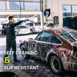 Big Floors RaceDeck Free-Flow Interlocking Garage Flooring Tiles, Non-Slip, Self-Draining, Heavy-Duty, High-Impact Copolymer, Easy Install (48 Pack), Black Big Floors