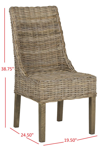 Safavieh Home Collection Suncoast Brown Dining Chair - WoodArtSupply