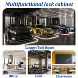 GAIOUS Metal Locker Storage Cabinet, Steel File Cabinet with Door and Shelves, Locked Storage Cabinet for Small Spaces, Locker for Employees, Storage Locker for Office Garage School Gym (1 Door,White) GAIOUS