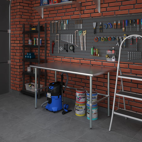 AmGood Stainless Steel Work Table Open Base | Metal Work Bench (Stainless Steel Table Open Base, 60" Long x 30" Deep) AmGood