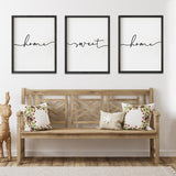 Heiple Set of 3 Framed Farmhouse Home Sweet Home Sign 11’’x14’’ Above Bed Wall Decor for Bedroom Decor and Living Room Wall Art Wood Signs (Black, 11''x14) Heiple