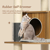 KAMABOKO Tall Cat Tree, 69” Large Cat Tower Multi-Level Platforms with Sisal Scratching Posts, Cat Tree for Large Cats 20 lbs Heavy Duty, Cat Condo Furniture for Active Cats KAMABOKO