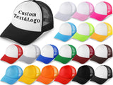 18 Pack Sublimation Blank Polyester Mesh Cap Trucker Summer Mesh Cap Unisex Two Tone and Solid Trucker Hats Blank Snapback Hat Sublimation Blank Mesh Baseball Cap for Men Women Tarpop