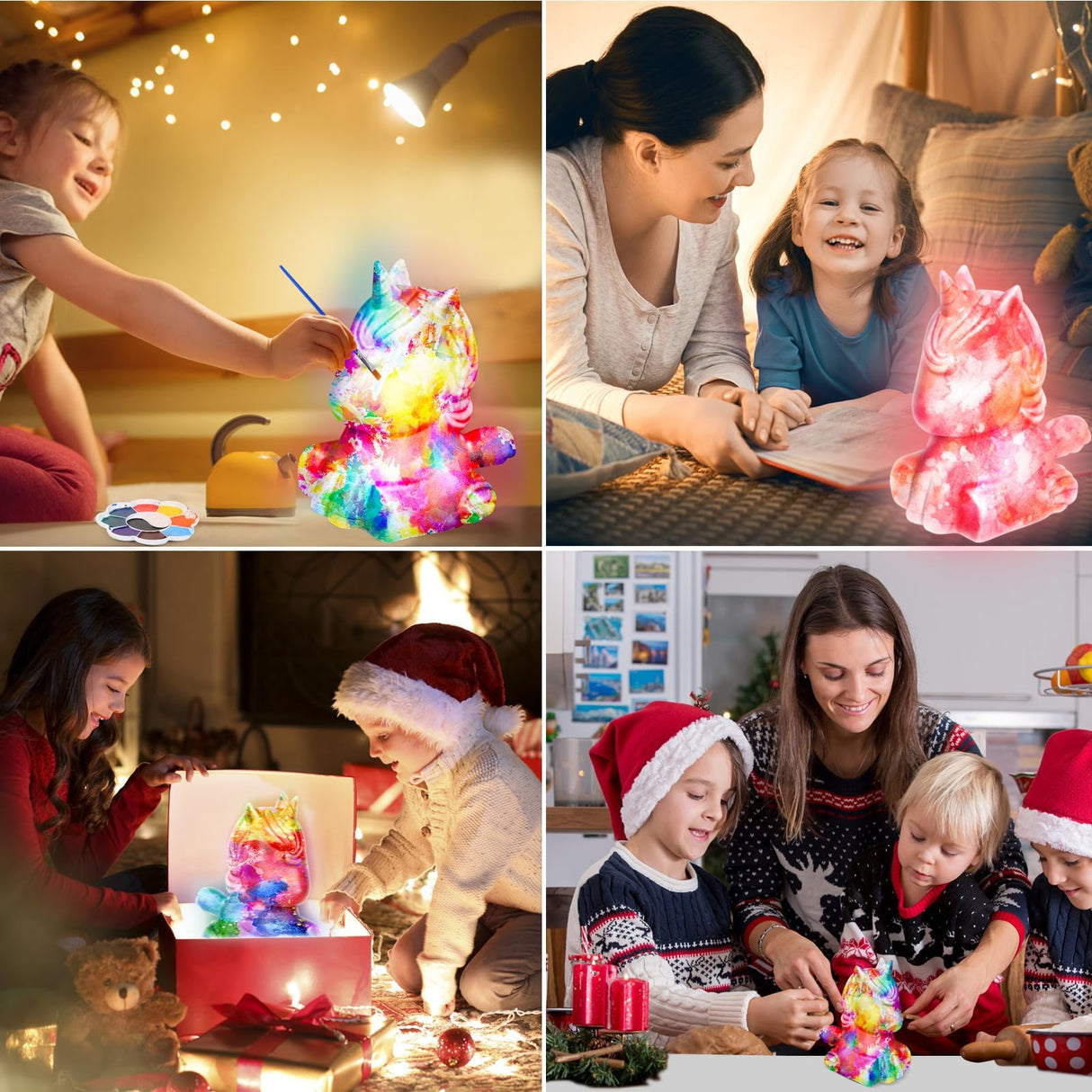 Cokiki Paint Your Own Unicorn Lamp Kit, Art Supplies DIY Crafts Night Light Painting Kit, Arts and Crafts for Kids Ages 8-12, Birthday Party Holiday Creative Gift for Girls Boys Ages 6 7 8 9 10 11 12+ Cokiki