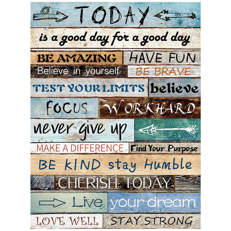 Minatee Excitation Language Inspirational Diamond Art Painting Kits for Adults 5D DIY Kits Diamond Art Painting Crafts for Adults Beginner Home Wall, 14 x 18 Inch Minatee