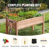 VEVOR Raised Garden Bed 48x24x30in with Sturdy Legs, High End Natural Fir Wood Planter Box Elevated Planting Stand for Backyard/Garden/Patio/Balcony w/Non -Woven Liner & 1 Set of Tool, 220lb Capacity VEVOR
