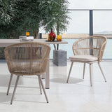 OC Orange-Casual Outdoor Chairs, Patio Dining Chair Set, Woven Rattan Conversation Set, Wicker Chairs with Soft Cushions for Bar, Balcony, Backyard (Beige, 6 Pieces) OC Orange-Casual