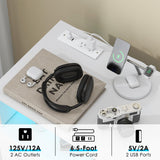 OTUTUMUS 4 Drawer Dresser for Bedroom with Charging Station & LED Light, Wood Tall Dresser with Storage Cabinet, Chest of Drawers with Open Compartments for Living Room, Closet, Hallway (White) OTUTUMUS