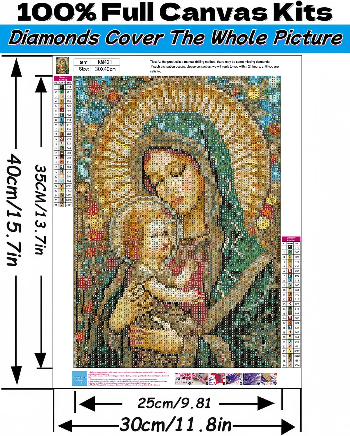 5D Diamond Art Kits for Adults Beginners,Holy Mother and Son DIY Full Round Drill Diamond Painting Kits, Paint by Diamonds Dots Gem Art Easy,Home Wall Decor 12X16 Inch Acelii