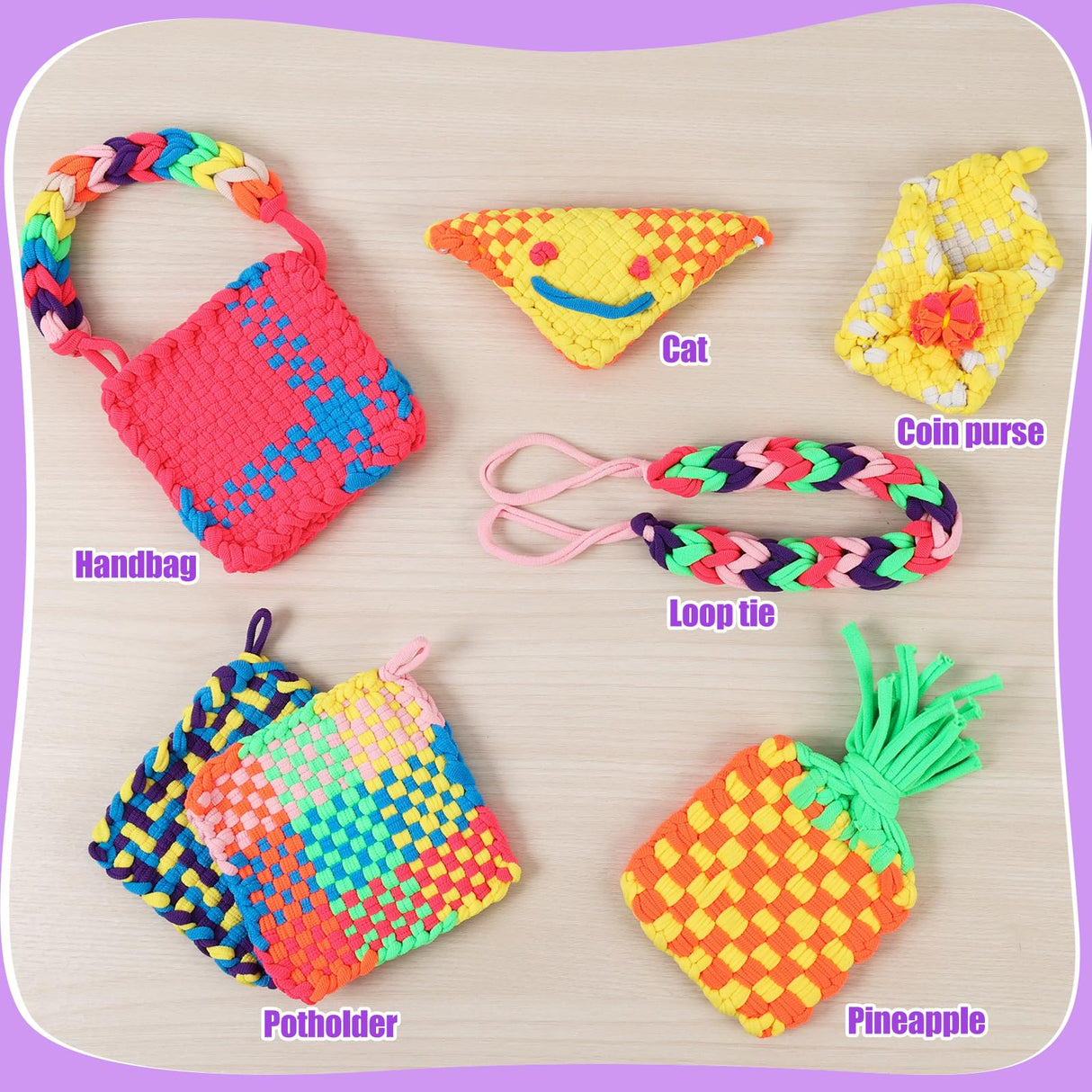 MagicKidz Weaving Loom Kit Toy - Birthday Gifts for Kids 6 7 8 9 10 11 12 Years Old - Arts and Crafts Kit for Girls Ages 6-8 10-12, DIY Potholder Knitting Kit with Loops MagicKidz