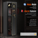 KAER 20 Biometric Gun Safe for Rifles and Pistols, Large Gun Cabinet for Home Rifle, Quick Access Gun Safe with Fingerprint, Rifle Safe with Removable Shelf and Pistol Pocket [No Assembly Required] KAER