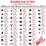 Custom Branding Irons Set for DIY Crafts - 100 Assorted Characters by PKPKAUT PKPKAUT