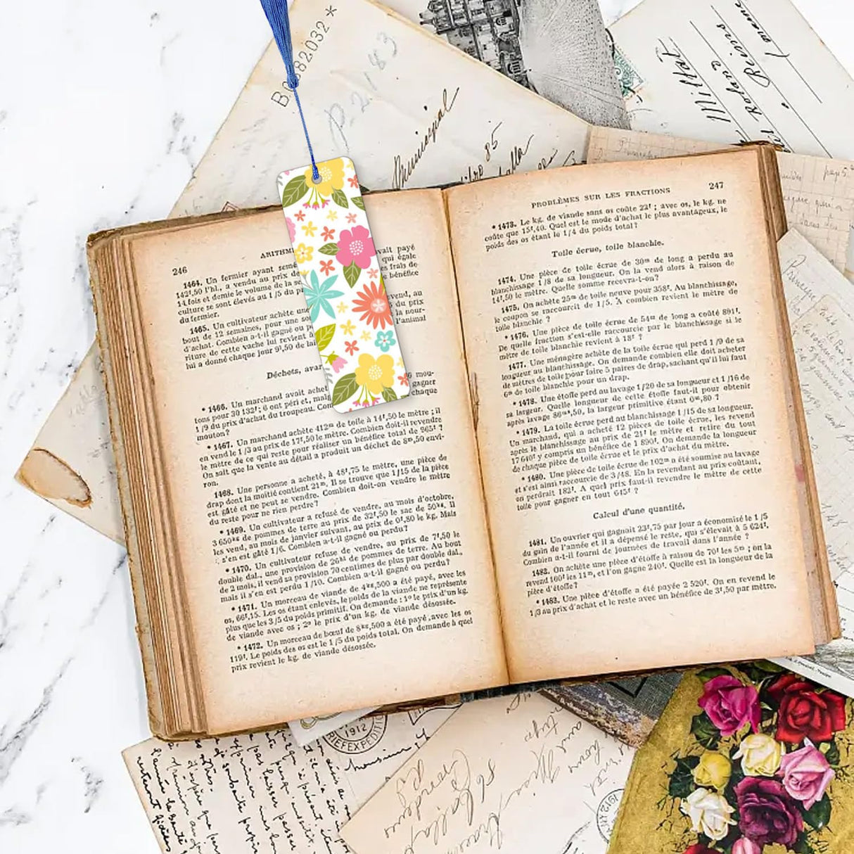 ASUNFO 50 Pcs Sublimation Bookmark Double Sided Blank Bulk Heat Transfer DIY Bookmarks with Tassels for Crafts ASUNFO