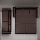 Tmsan 93.7" King Pull Out Sofa Bed, 3 in 1 Convertible Sleeper Sofa, 3 Seat Couch with Nailhead Trim & Rolled Arm for Living Room, Apartment, Dark Brown PU Leather Tmsan