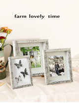 Houstimi Wooden 4x6 Shadow Box Frame Farmhouse Small Shadow Box Display Case Glass Surface Internal Depth 0.6 inch for Wall or Tabletop（White,4 Pack） Houstimi