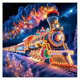 Fairyland JinWenn Diamond Art Kits for Adults Beginner, Train DIY Diamond Painting Kits 5D Diamond Dots Gem Art Crafts with Tools,Round Full Drill Funny Crafts for Home Wall Decor&Gift-13.8X13.8inch Fairyland JinWenn