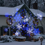 Vanthylit Christmas Projector Lights Outdoor, White Blue Snowflakes Projection Outside, Waterproof LED Landscape Christmas Light for Window Yard House Party Xmas Indoor Decor Vanthylit