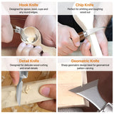 CARVCRAZE Wood Carving Tools Set 30-in-1 Wood Carving Knife Kit, Whittling Knife, Craft Kits for Adults, Wood Working Tools and Accessories, Whittling Knives, Wood Whittling Kits, Hobbies for Adults CarvCraze