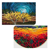 Maydear 4 Pack Embroidery Starter Kit with Pattern, Stamped Cross Stitch Kits for Beginners Adults with Embroidery Hoop and Instructions, Hand Embroidery Kit (Embroidery kit flower2) Maydear