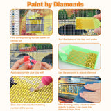 CEOVR Eiffel Tower Diamond Art Kits for Adults, 5D DIY Full Drill Landscape Diamond Painting Dots Crystal Gem Art, Adult Crafts Kits Arts and Crafts, Wall Decor for Home Office 12x16inch CEOVR