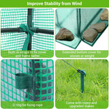 Greenhouse for Outdoors with Screen Windows, Ohuhu Walk in Plant Greenhouses Heavy Duty with Durable PE Cover, 3 Tiers 12 Shelves Stands 4.8x4.8x6.3 FT Plastic Portable Green House with Shelf Clips Ohuhu