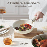 CAROTE Pots and Pans Set Non Stick, Cookware Sets, 11pcs Kitchen Set, Oven/Fridge Safe, Space Saving Pots Set, Nonstick Cooking Set with Versatile Detachable Handle, Induction RV Set, Cream White CAROTE