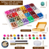 ZYNERY Sealing Wax Kits, 643pcs Wax Seal Beads with Gift Box, Wax Seal Stamp, Melting Furnace, Melting Spoon, Envelopes/Tealight Candles/Wax Stamp/Metallic Pen for Envelope Stam ZYNERY