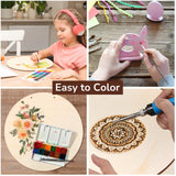 Philorn 12Pcs Wood Circles for Crafts 12 Inch Unfinished Wooden Door Hanger Sign, DIY Wood Blanks Rounds for Cutouts, Cricut Projects, Burning, Painting PHILORN