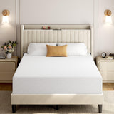 Yaheetech 12 Inch Queen Mattress 3 Foam Layer Cooling Gel Memory Foam Mattresses, Green Tea for Fresher Sleep, Medium Firm, CertiPUR-US Certified, No Fiberglass, Queen Size Mattress in a Box Yaheetech