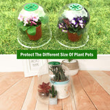 Vumdua Cloche Garden Dome, 6 Pack Plant Covers, Clear Plastic Dome, Humidity Domes for Seed Starting Greenhouse, Plant Dome with 18 Ground Securing Pegs & 10 Plant Label (7.3" D x 6.9" H) Vumdua