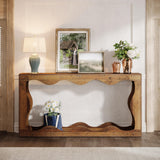 Tribesigns 63 Inches Farmhouse Console Table with Storage, Couch Table Behind Sofa, Long Entryway Sofa Station, Narrow Console Stand, Hallway Stand for Entryway Living Room, Mix Brown Tribesigns