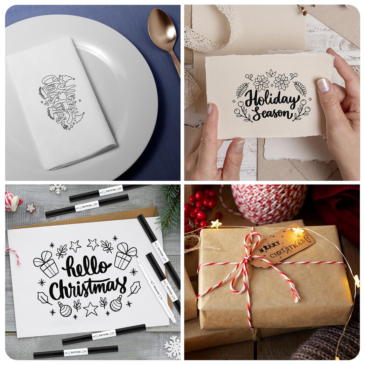 REALIKE Dual Tip Infusible Pens for Cricut Maker 3/Maker/Explore 3/Air 2/Air, Black Pens Set of 7 Pack Dual Tip Sublimation Markers Pens for Cricut Mug Press/Heat Press (0.4 Tip & 1.0 Tip) REALIKE