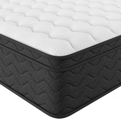 PECHINOU Queen Mattress, 12 Inch Mattress Queen Size, Hybrid Matress in a Box, Memory Foam & Medium Firm Support, Oeko-TEX & CertiPUR-US Certified, Pressure Relief, Cool & Breathable