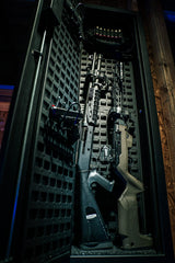 Tactical Closet Vault Flat Black in Wall Gun Safe and Tactical Gear Safe – This Safe Provides Security for Firearms, Simplex Lock – Fits Between Wall Studs– Ideal for Home or Office V-Line