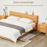 DIKASHI Rotating Puzzle Board with 6 Drawers, Lazy Susan & Transparent Cover, 30.2"x22.4" Portable Wooden Jigsaw Puzzle Board for 1000 Pieces, Great Gift for for Puzzle Enthusiasts DIKASHI