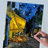 Scratch Art Rainbow Painting Paper, 4 Pcs Vincent Van Gogh Engraving Art & Craft Set, DIY Sketch Card Scratchboard for Kids & Adults, Cafe Terrace at Night, Sunflowers, Starry Night Over the Rhone(VG) VTEAS