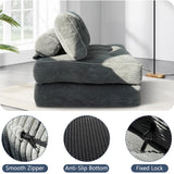 LFCREATOR Folding Sofa Bed,Convertible Sleeper Chair for Adults, Folding Sofa Bed Foam Filling Couch with Pillow，Sleeper Chairs Single Size Floor Mattress LFCREATOR