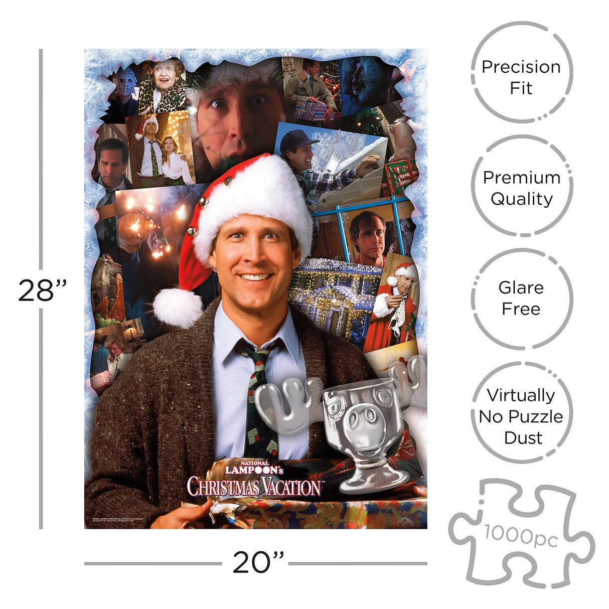 AQUARIUS National Lampoon's Christmas Vacation Puzzle (1000 Piece Jigsaw Puzzle) - Merry Clarkmas Puzzle - Glare Free - Precision Fit - Officially Licensed Merchandise - 20 x 28 Inches AQUARIUS