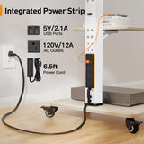 Perlegear Mobile TV Stand with Power Outlet, Tilt & Swivel Rolling TV Cart for 32-75 inches TVs up to 110 lbs, Height Adjustable Rolling TV Stand White with Wheels, Max VESA 600x400mm, PGTVMC17W Perlegear