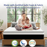 VERHOPE Queen Mattress, 14 Inch Queen Hybrid Mattress in a Box with Memory Foam, Medium Firm, Euro Top, Reinforced Edge Support, Pressure Relief & Motion Isolation, CertiPUR-US Certified VERHOPE
