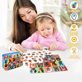LELEMON Puzzles for Kids Ages 4-6,Dog Puzzle 100 Piece Puzzles for Kids Ages 4-8 in a Metal Box, Educational Kids Puzzles Jigsaw Puzzles 100 Piece Puzzle Games Puzzle Toys for Girls and Boys LELEMON