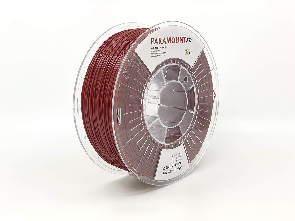 Paramount 3D ASA (Iron Red) 1.75mm 1kg Filament [IRRL30111815SA] **ASA** Paramount 3D