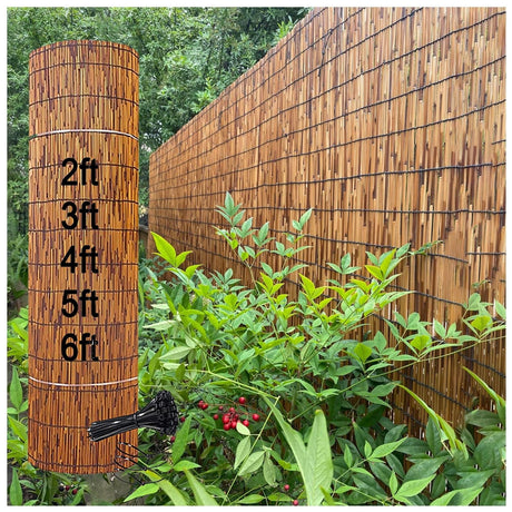 Natural Reed Fencing Rolls, Outdoor Privacy Fence Breathable Garden Fencing for Balcony Backyard Patio Fencing Divider Decors Fence, 2ft 2.3ft 3ft 3.3ft 3.6ft 4ft 4.6ft 5ft 6ft High(70*300cm(2.3*9.8ft HSPLXYT