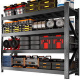 71" W Heavy Duty Garage Shelving, 6000LBS Garage Storage Shelves Industrial Shelving Unit, 5 Tier Adjustable Metal Shelving for Basement, Shop, Warehouse, 71" W x 24" D x 71" H Umeiga