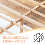 ZIYOO Solid Bamboo Wood King Size Bed Frame with Headboard, 14 inch Platform King Bed Frames No Box Spring Needed with Steel Slats, Sturdy and Stable, Easy Assembly, Noise Free ZIYOO