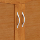 AFI, Marion Queen Wood Murphy Bed Chest with 6" Mattress, Storage Drawer, & Built-in Charger, Light Toffee AFI