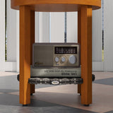 Outsunny 3 Pieces Patio Bistro Set Wooden with Cushions, PE Wicker Patio Furniture Outdoor for Porch, Backyard, Garden, Gray Outsunny